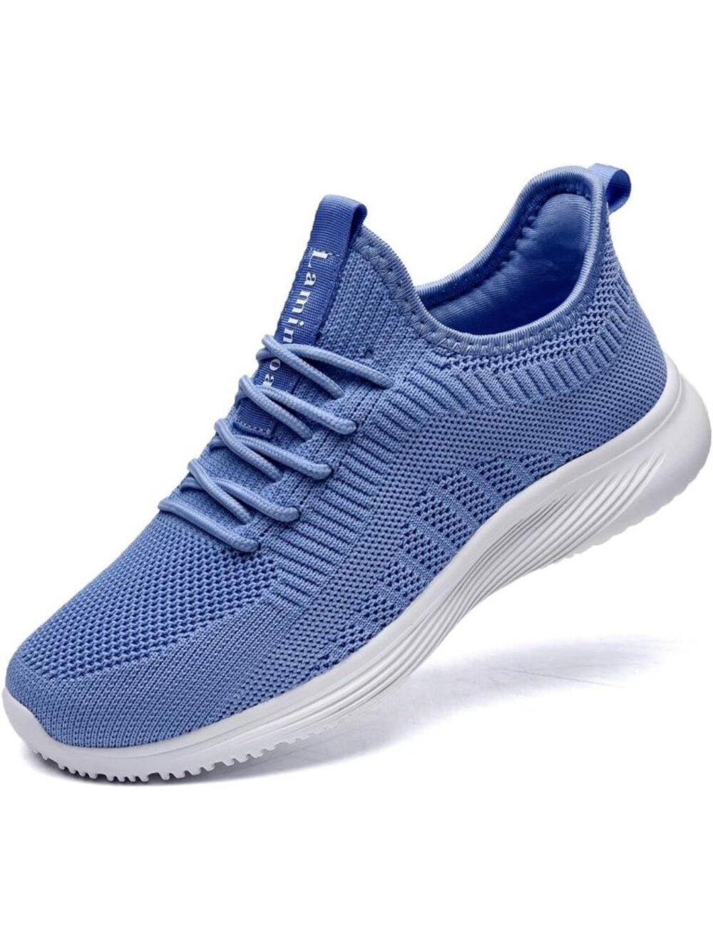 Women's Blue Mesh Slip On Walking Non Slip Running Lightweight Fashion Sneaker